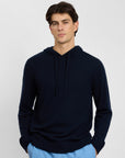 Midnight 100% Cashmere Hooded Pullover
