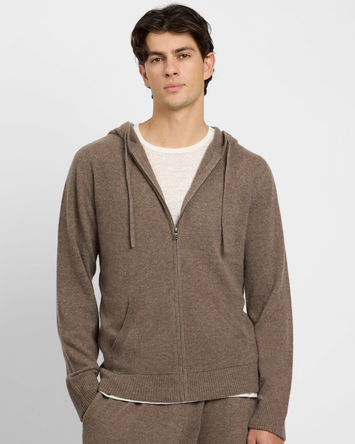 Timber 100% Cashmere Hoodie Zip Up