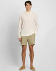 Egret 100% Cashmere Hooded Pullover