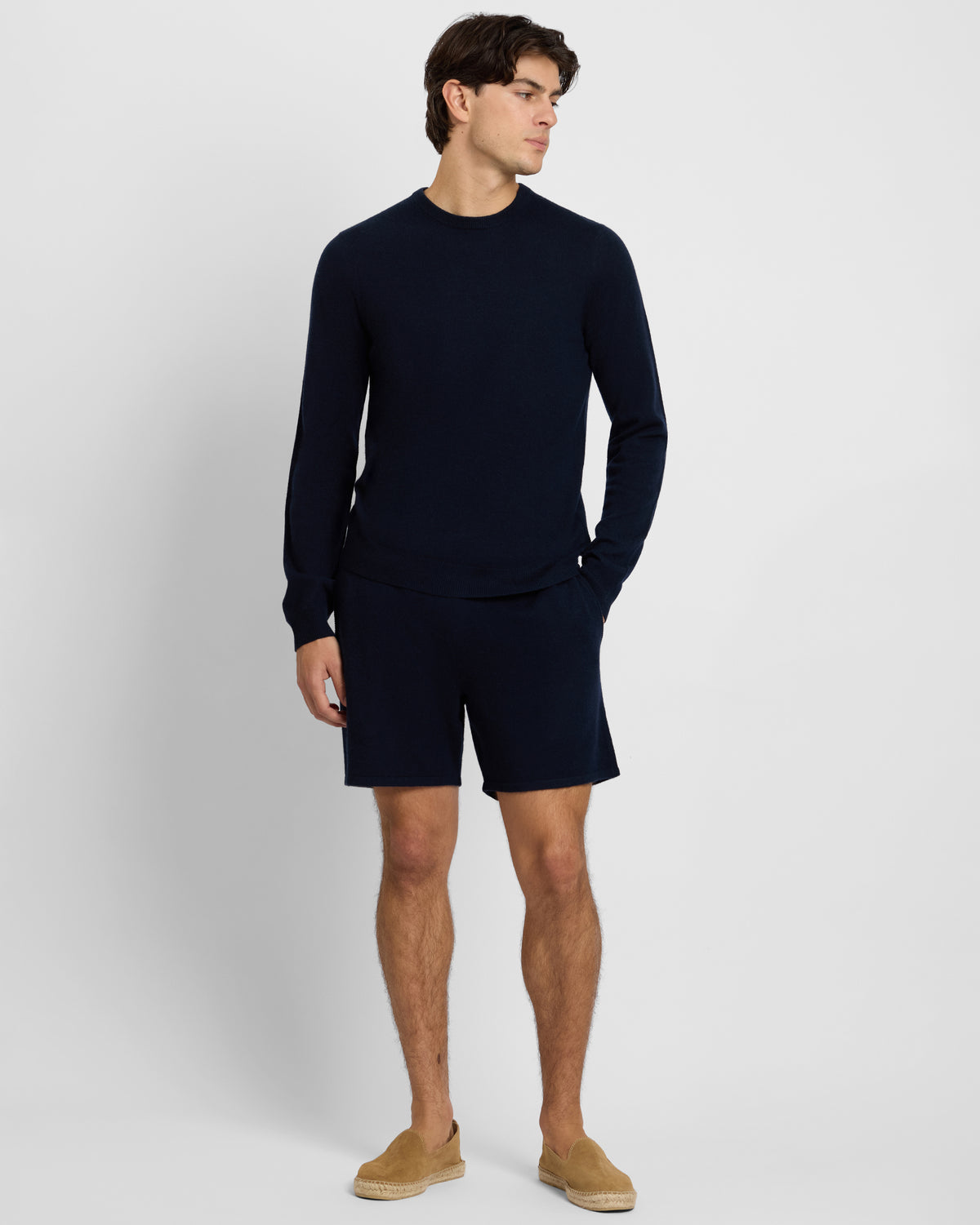 Midnight 100% Cashmere Crewneck