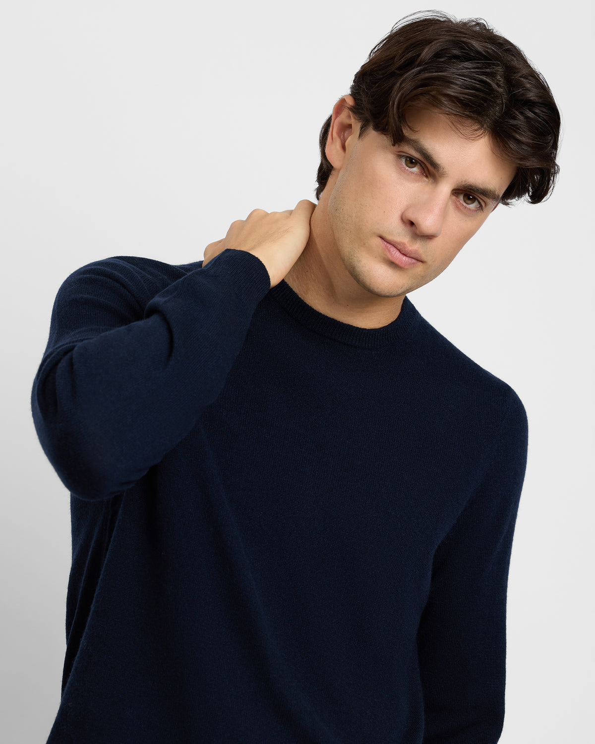 Midnight 100% Cashmere Crewneck