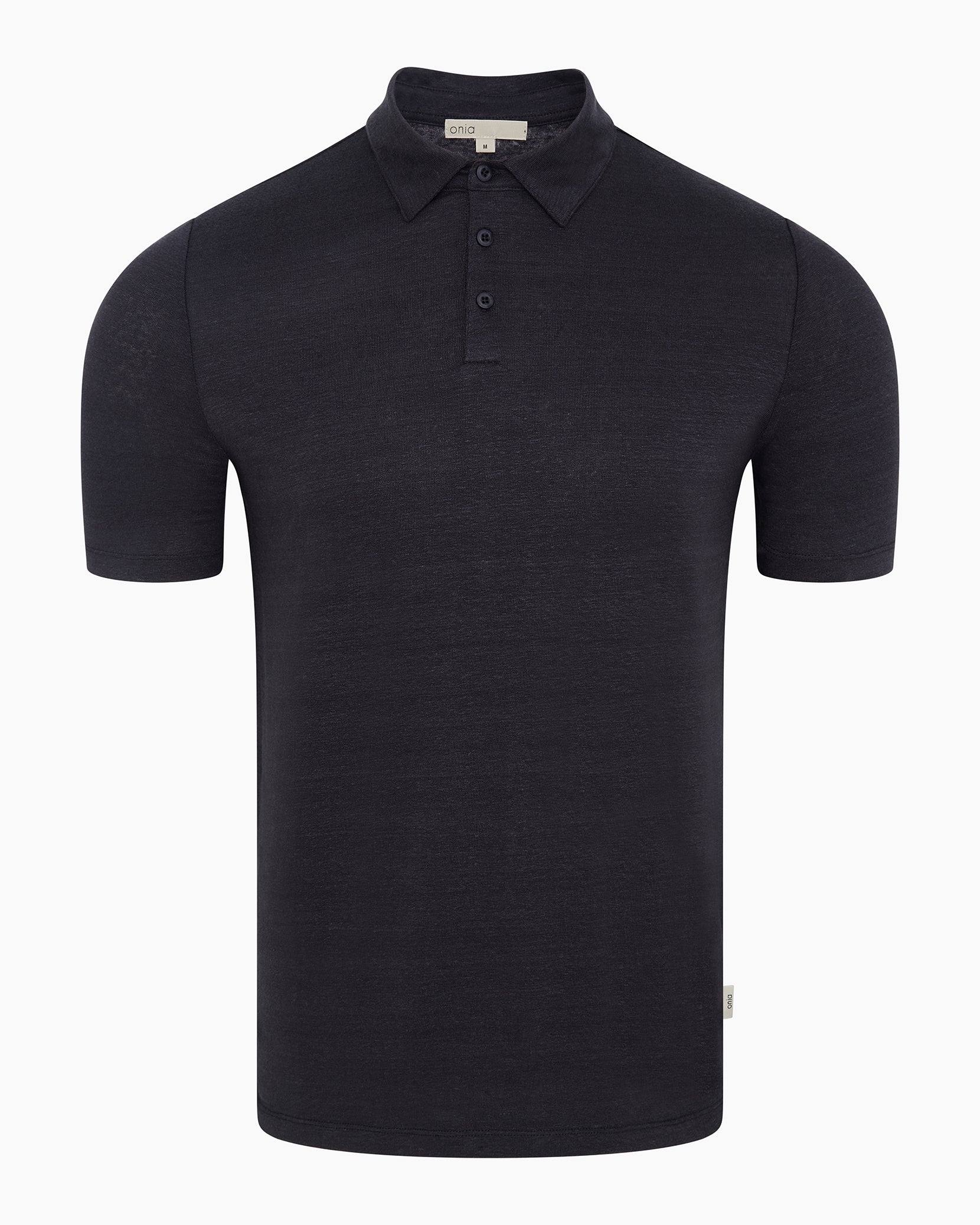 Stretch Linen Jersey Short Sleeve Polo