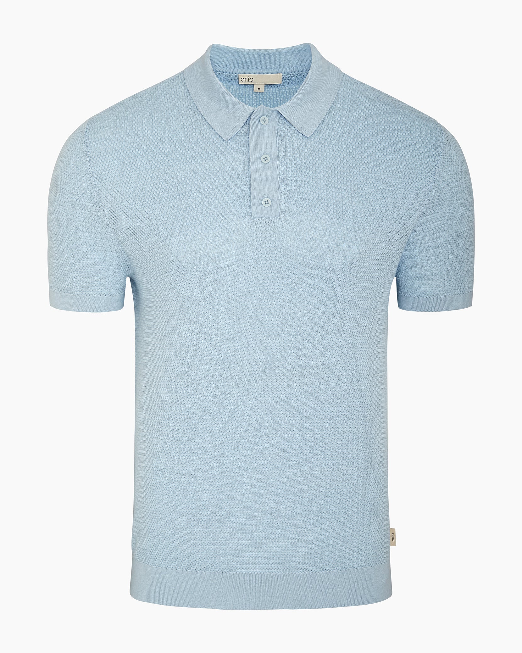 Cotton Textured Knit Polo