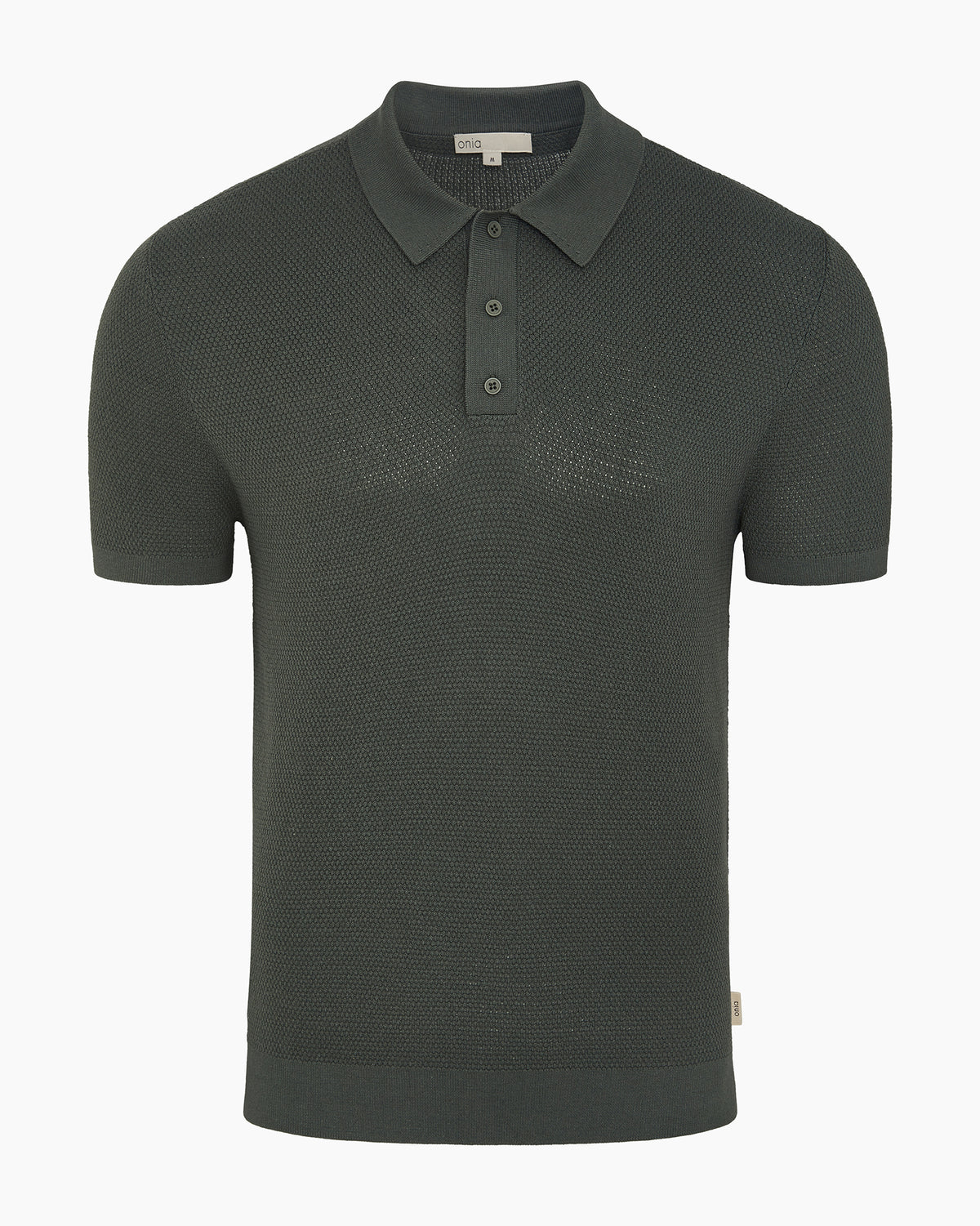 Cotton Textured Knit Polo
