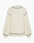 Cotton Oversized Mock Neck Sweater