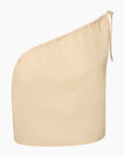Crinkle Gauze One-shoulder Top