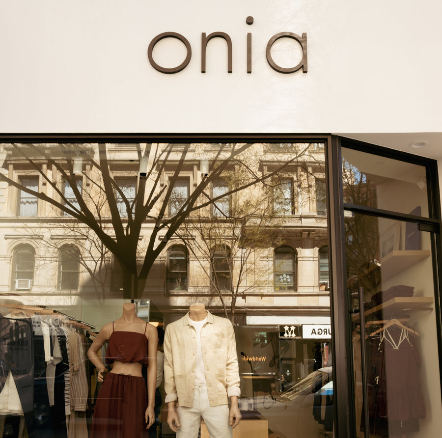 Onia storefront at 1069 Madison Avenue, New York