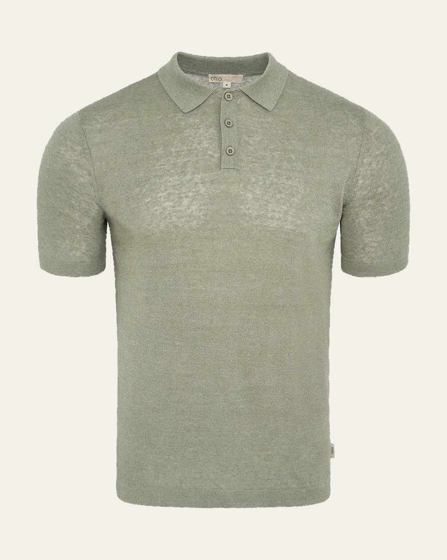 Linen Sweater Polo
