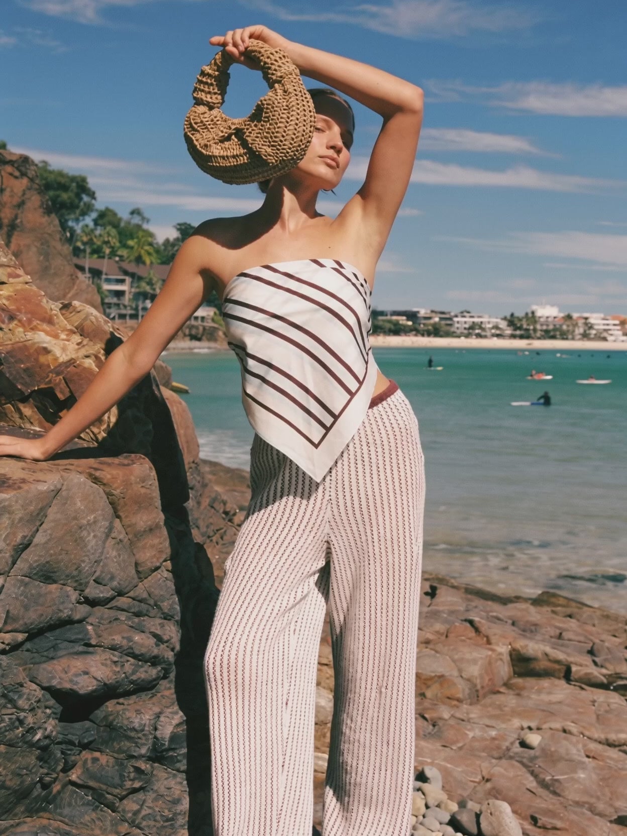 Crochet Knit Drawstring Pant